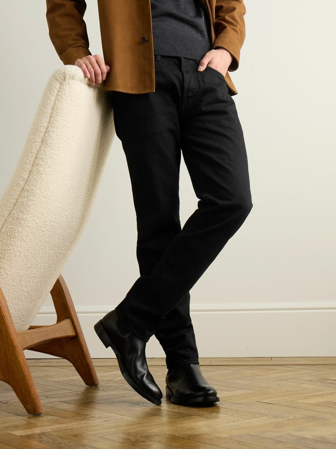 Tod's - Glossed-Leather Chelsea Boots - Black