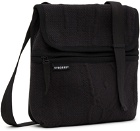BYBORRE Black Recycled Nylon Messenger Bag