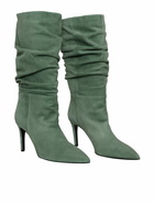 Via Roma 15 Green Curled Boots