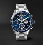 TAG Heuer - Carrera Automatic Chronograph 43mm Polished-Steel Watch - Men - Blue