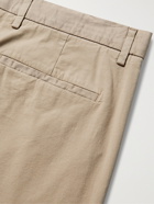 THEORY - Zaine Slim-Fit Organic Cotton-Blend Twill Trousers - Neutrals