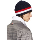 Thom Browne Navy Aran Cable RWB Hat