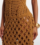 Balmain Crochet cotton maxi dress