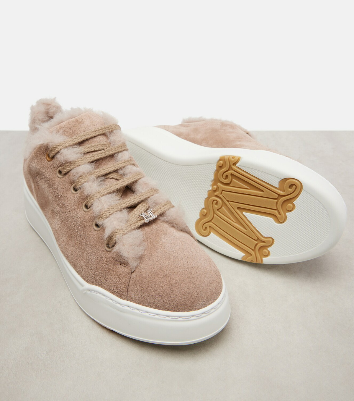 Max Mara TMaxi suede platform sneakers