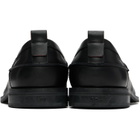 Hugo Black Leather Penny Trim Loafers