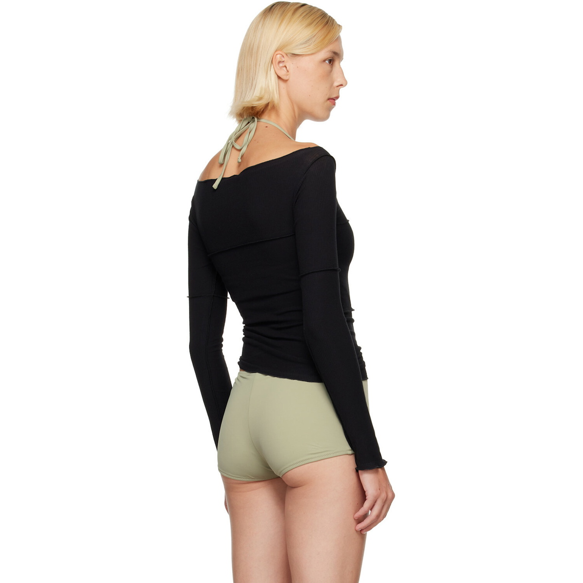 Baserange SSENSE Exclusive Black Cinder Long Sleeve Top