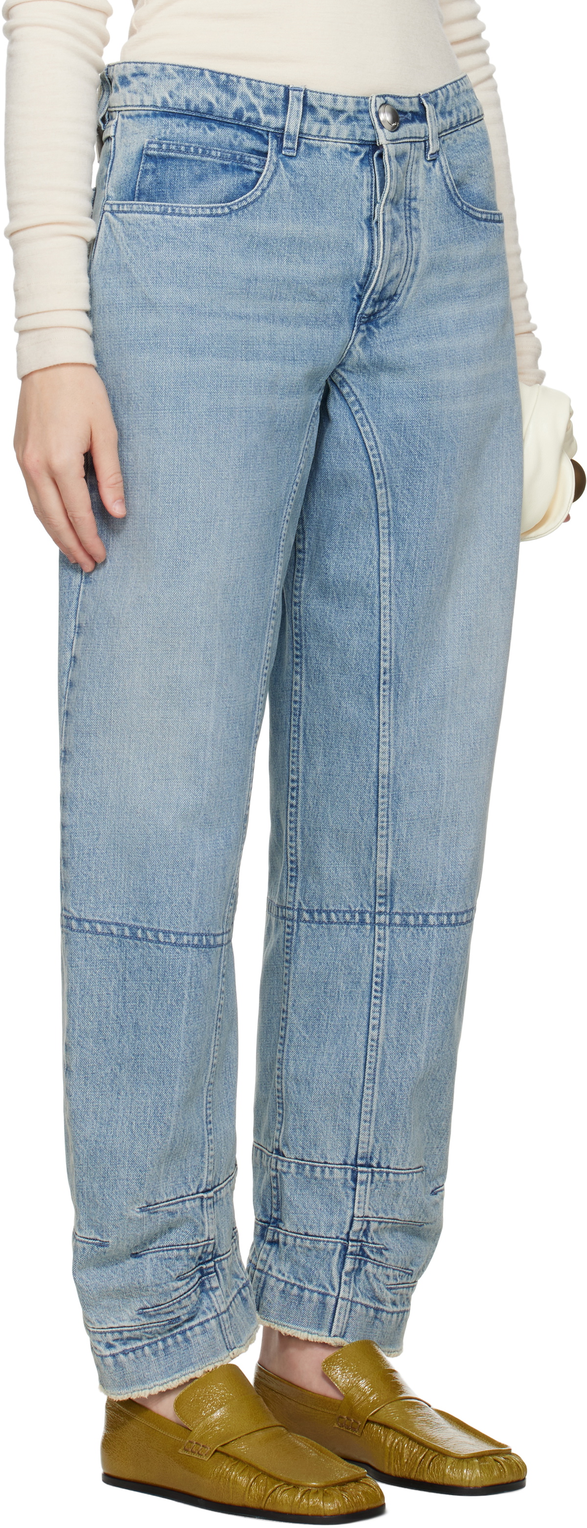 Jil Sander Blue Darted Jeans