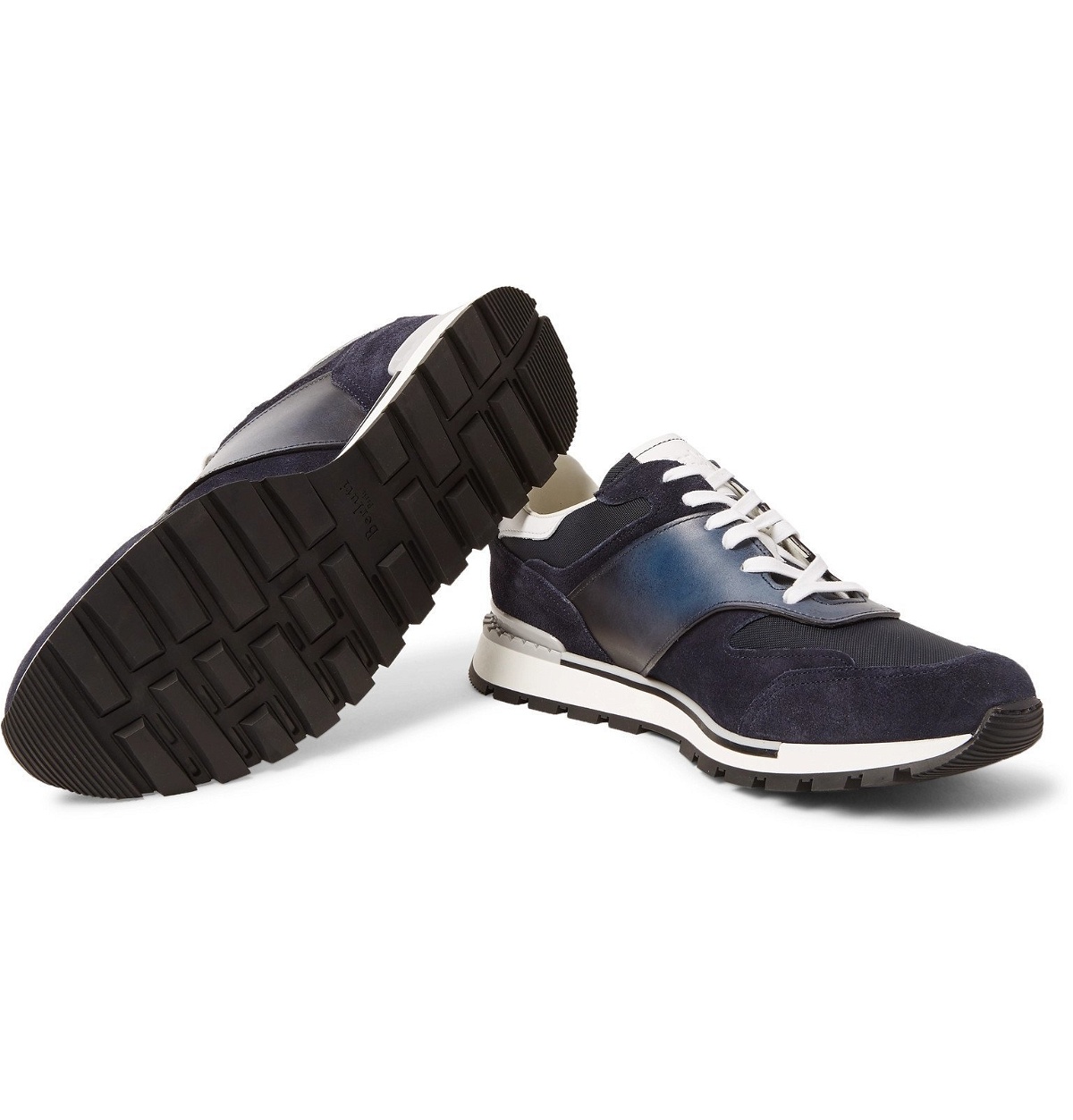 Berluti - Run Track Torino Leather, Suede and Nylon Sneakers