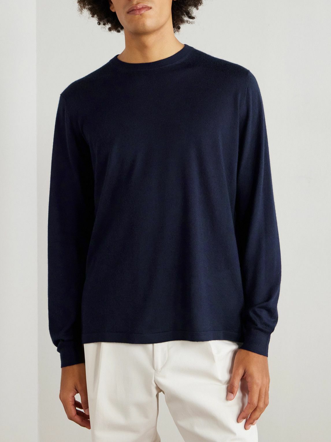 Thom Sweeney - Cashmere and Silk-Blend Sweater - Blue