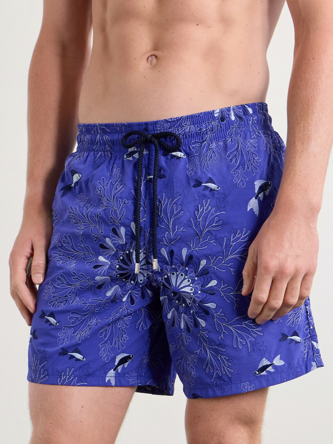 Vilebrequin - Mistral Embroidered Straight-Leg Swim Shorts - Blue