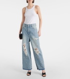 Xu Zhi Rhinestone-embellished wide-leg jeans