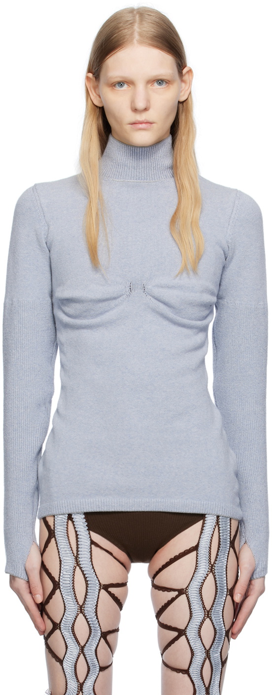 Sinéad O’Dwyer Blue Cup Shaping Turtleneck
