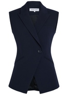 Veronica Beard Ciel Crepe Vest Navy