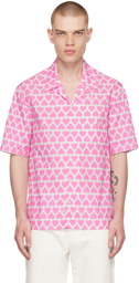 AMI Paris Pink & White Printed Shirt