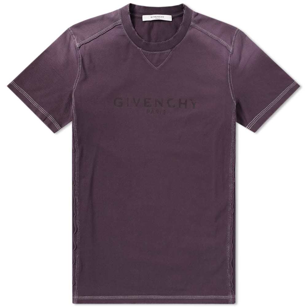 Givenchy Vintage Paris Logo Tee Burgundy Givenchy