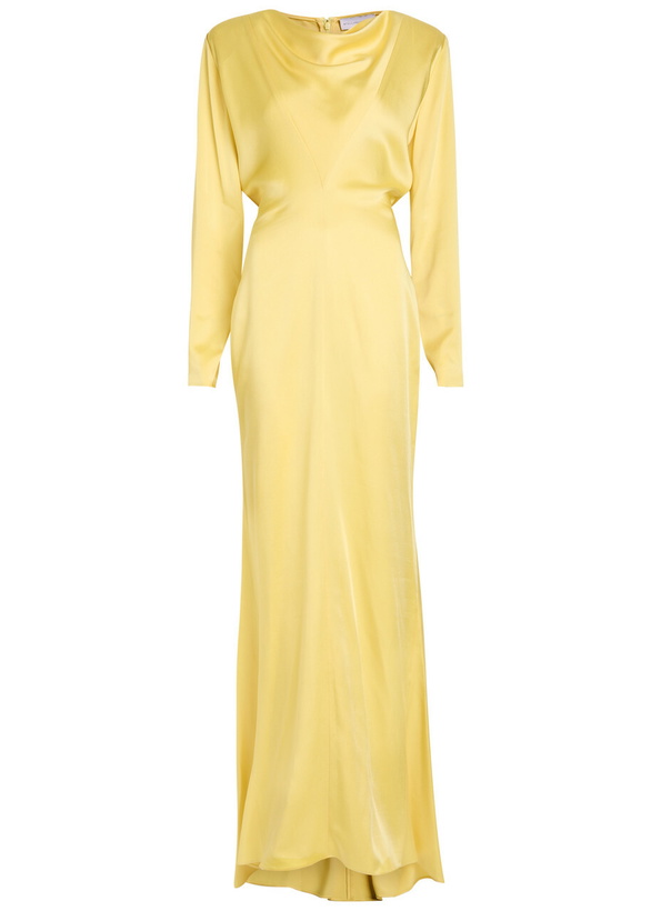 Photo: Stella Mccartney Draped Satin Gown Yellow