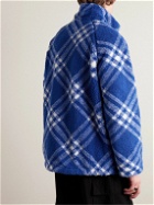 Burberry - Reversible Checked Fleece and Shell Jacket - Blue