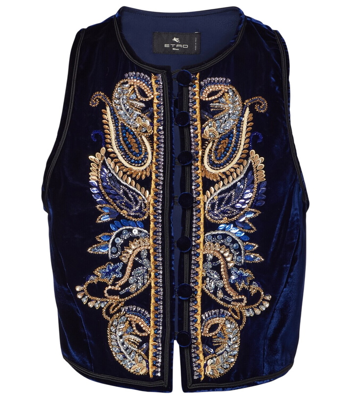 Photo: Etro Paisley velvet vest