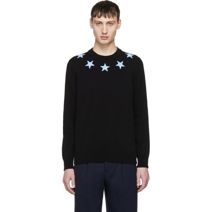 Givenchy Black and Blue Stars Sweater Givenchy