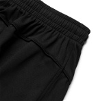 Balenciaga - Wide-Leg Logo-Detailed Piped Perforated Shell Track Pants - Black
