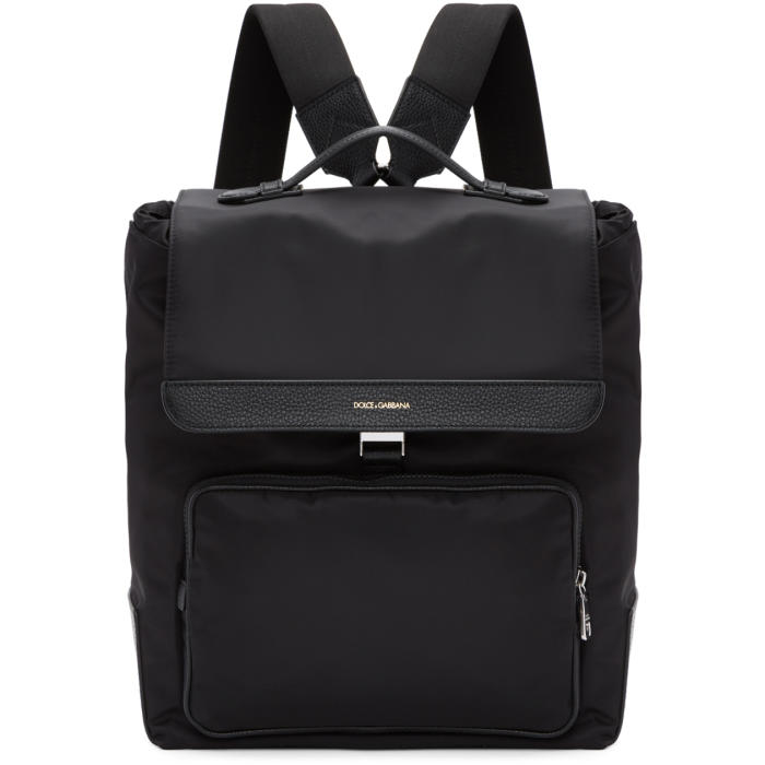 Dolce and Gabbana Black Nylon Backpack Dolce & Gabbana