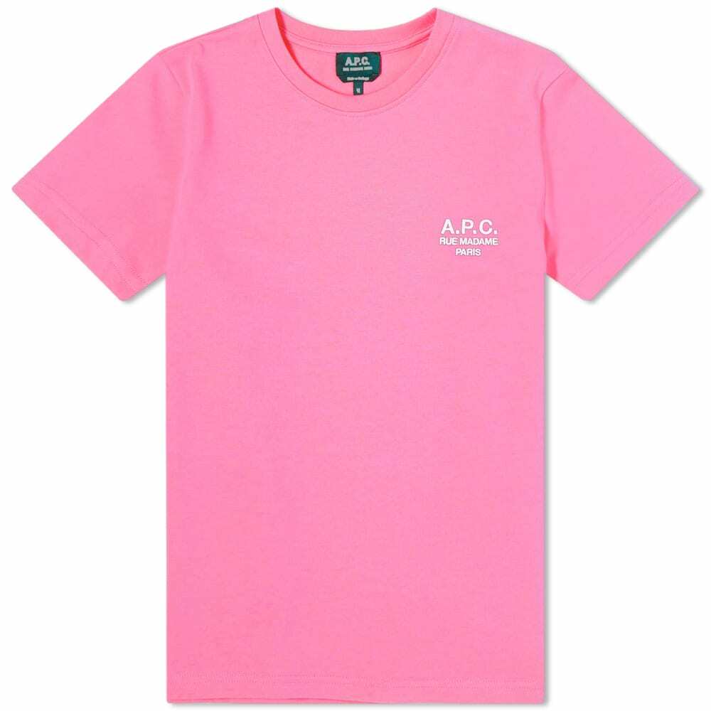 Tシャツ・カットソー A.P.C. Women's DENISE Denis Short Sleeve T-Shirt COEZCF26842 A.P.C. Women's New Denise T-Shirt in Pink A.P.C.