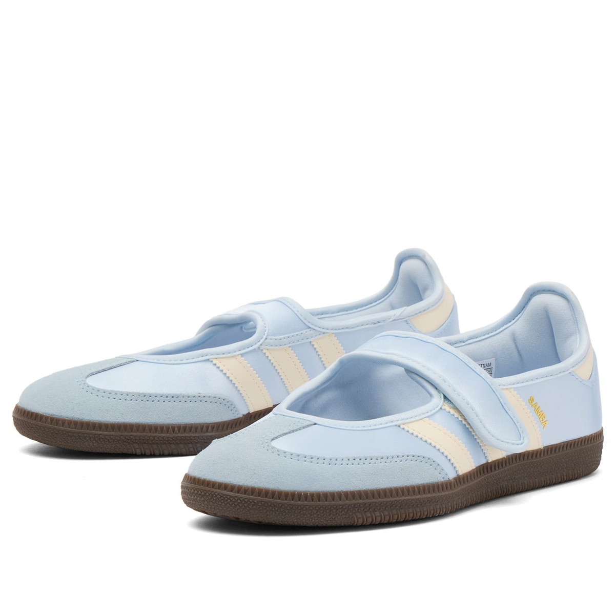 Adidas Women's Samba Jane W Sneaker in Crystal Sky/Cream White/Gum
