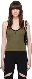 Courrèges Green V-Neck Tank Top