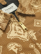Carhartt WIP - Detroit Logo-Appliquéd Printed Cotton-Ripstop Jacket - Brown