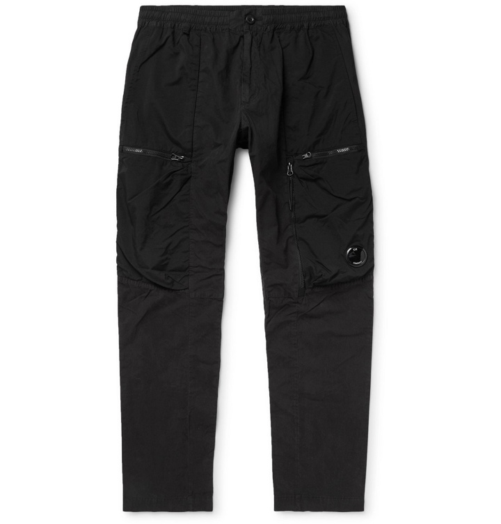Photo: C.P. Company - Slim-Fit Tapered Cotton-Blend Cargo Trousers - Black
