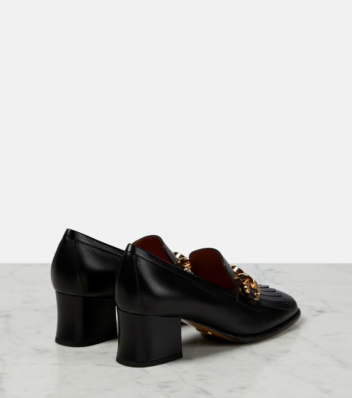 Gucci Interlocking G leather loafer pumps