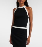 Nina Ricci Ribbed-knit halterneck top