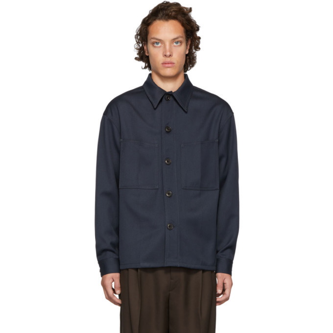 Photo: Lemaire Navy Wool Overshirt