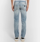 Dolce & Gabbana - Slim-Fit Distressed Stretch-Denim Jeans - Indigo