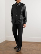 Séfr - Faux Leather Shirt Jacket - Black