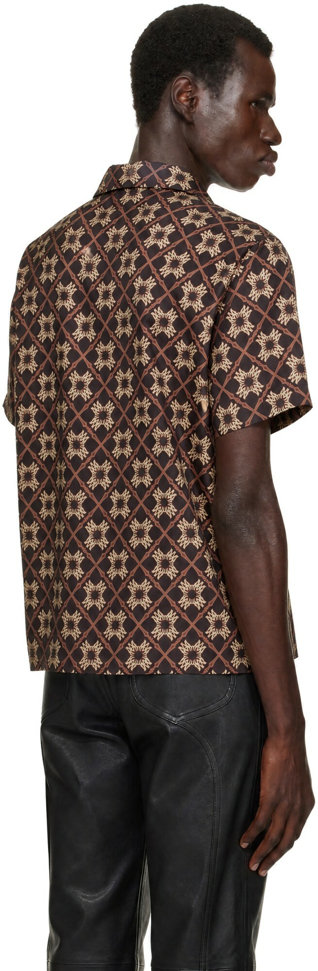 AMIRI Brown MA Quad Camp Shirt