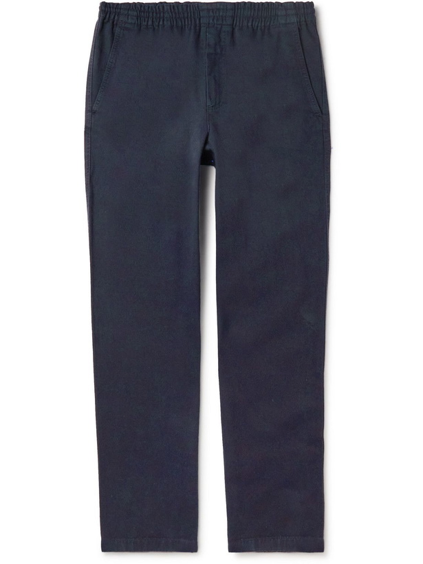 Photo: Norse Projects - Evald Organic Cotton-Twill Drawstring Trousers - Blue