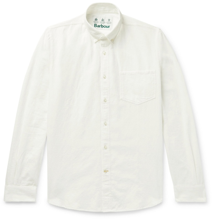 Photo: Barbour White Label - Dunbar Button-Down Collar Slub Cotton Shirt - Neutrals