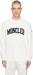 Moncler White Embroidered Sweatshirt