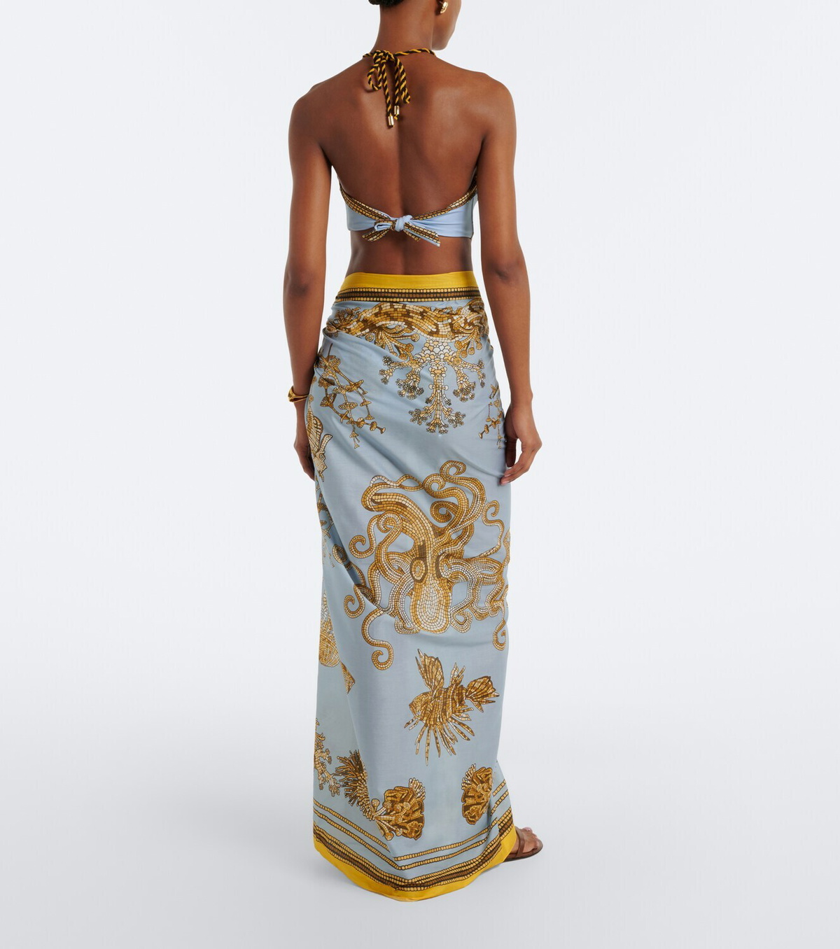La DoubleJ Printed cotton beach cover-up