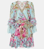 Camilla Embellished floral silk crêpe wrap dress