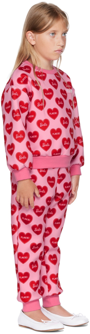 Kids Worldwide: SSENSE Exclusive Pink Hearts Sweatshirt