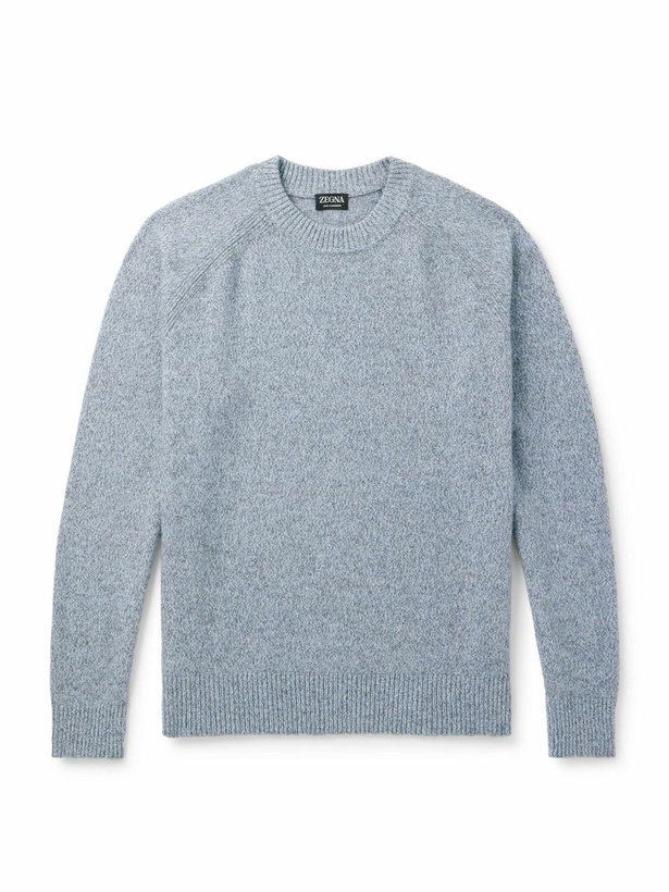 Photo: Zegna - Cashmere-Blend Sweater - Blue