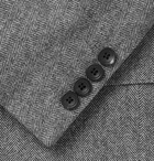 Kingsman - Grey Slim-Fit Double-Breasted Herringbone Wool and Cashmere-Blend Suit Jacket - Gray