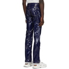Ottolinger Navy Faux-Leather Trousers