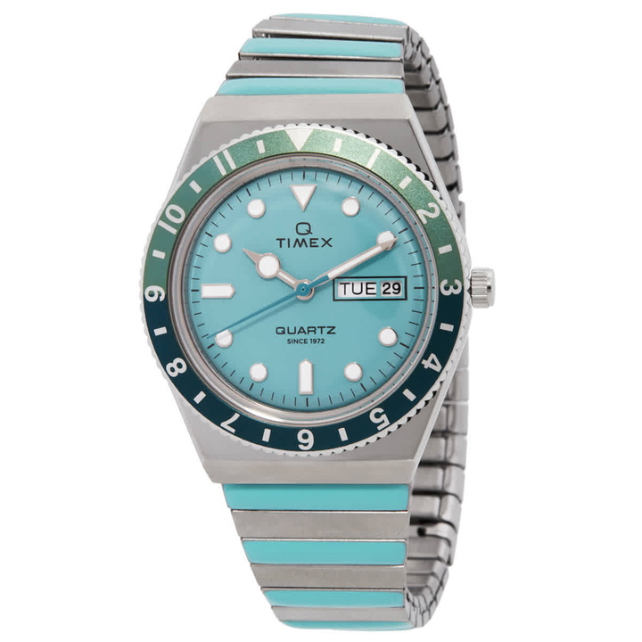 Photo: Timex Q Timex Quartz Blue Dial Ladies Watch TW2W87800VQ