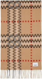 Burberry Beige Pixel Check Scarf