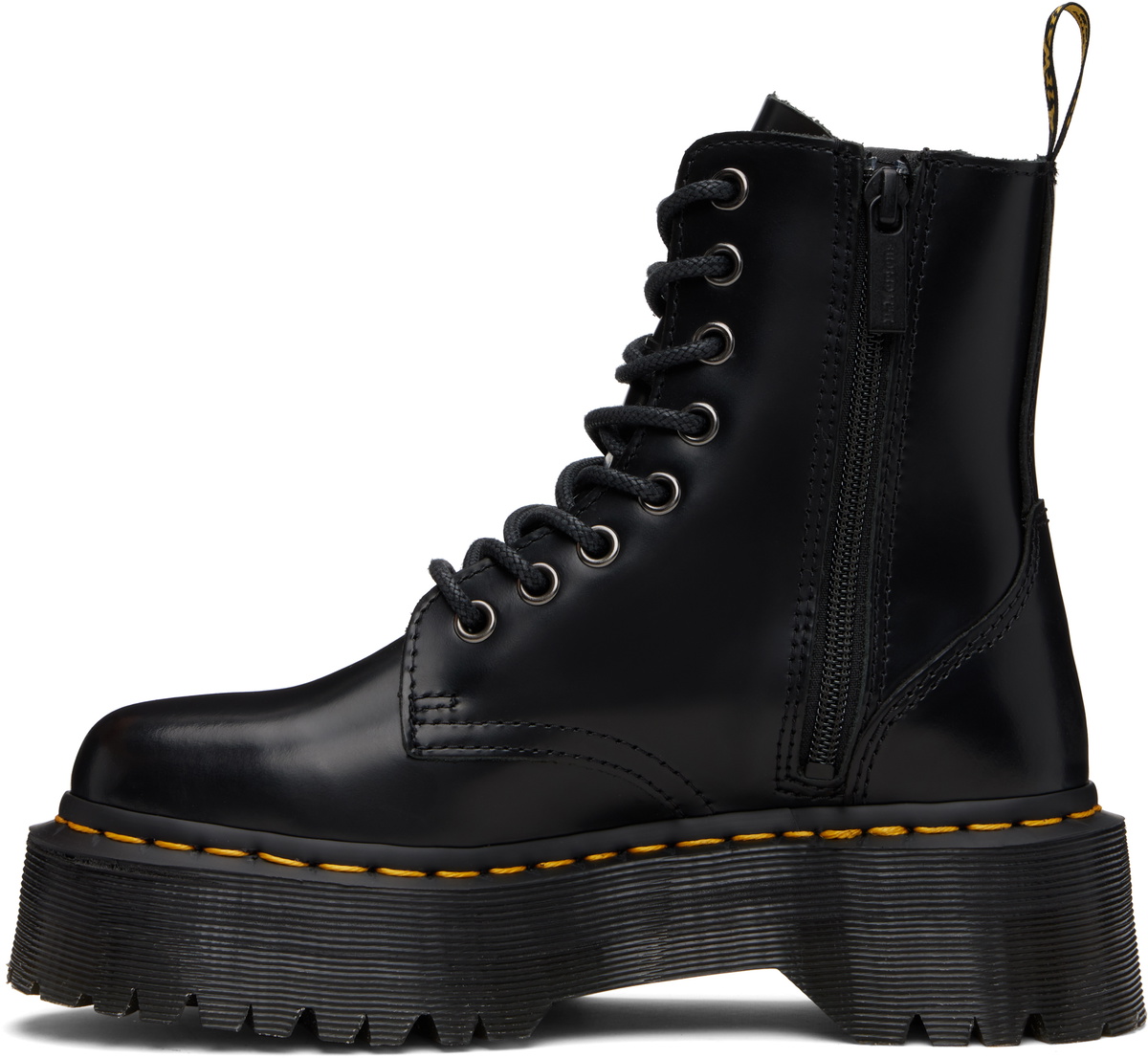 Dr. Martens Black Jadon Boot Smooth Leather Platform Boots