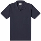Universal Works Men's Vacation Polo Shirt in Navy