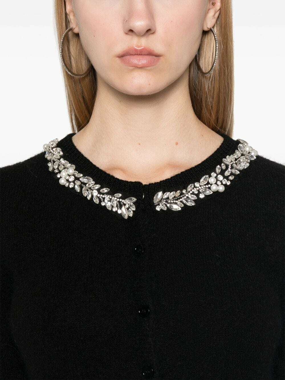 ERMANNO - Wool Blend Embroidered Cardigan